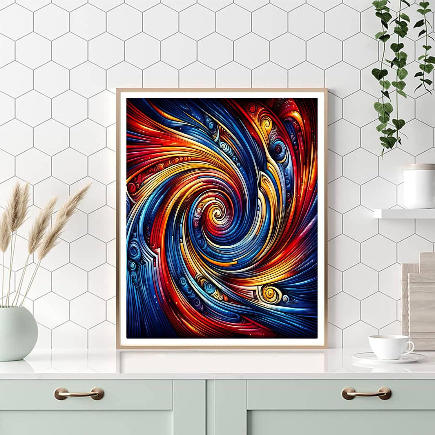 Artistic Abstract Vortex Paint By Number