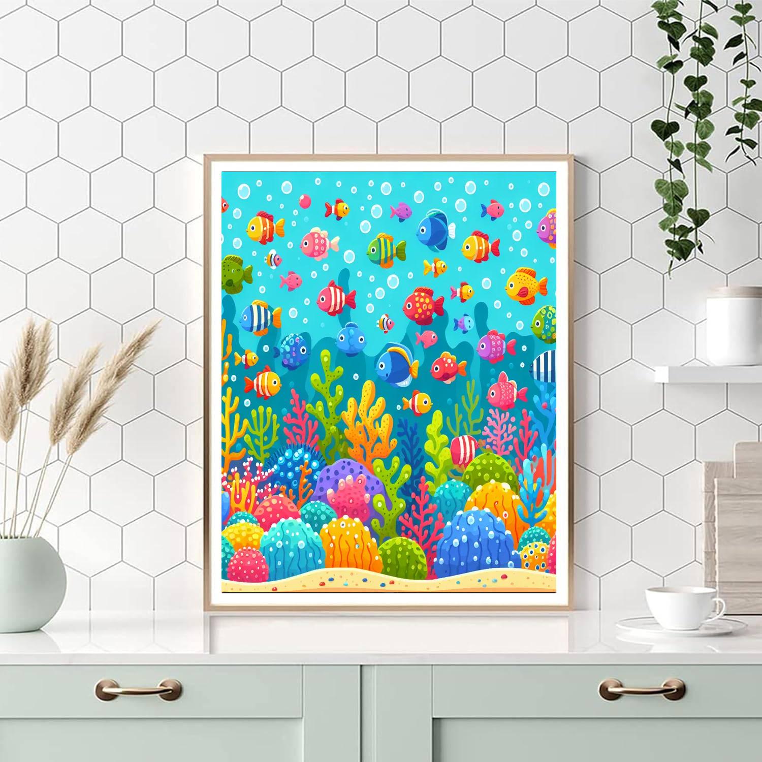 Undersea World Expedition Painting Number Kit