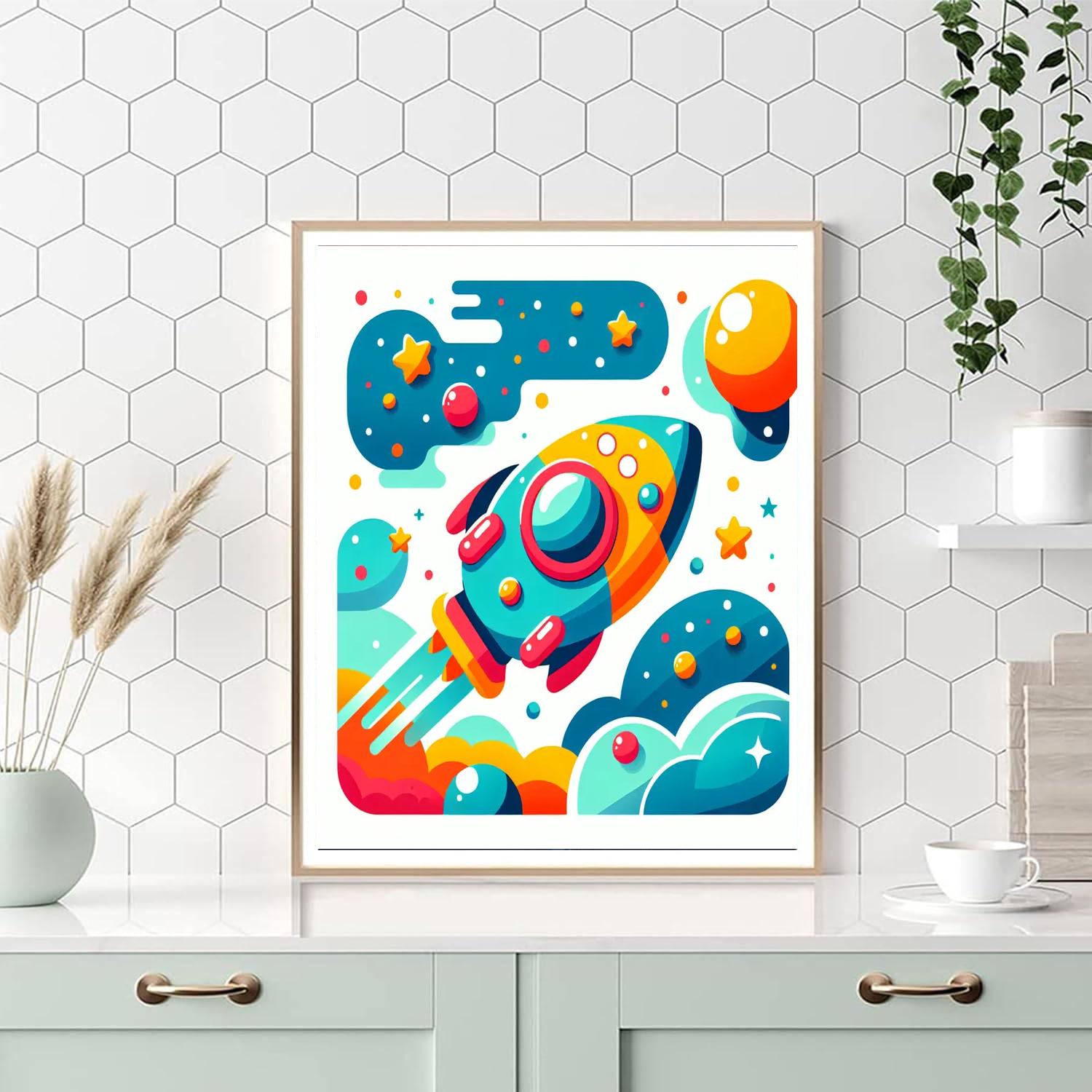 Cool Spaceship Paint By Number