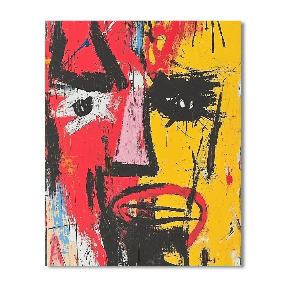 Jean-Michel Basquiat Inspired Chains Of Expression  Numbered Painting Kits