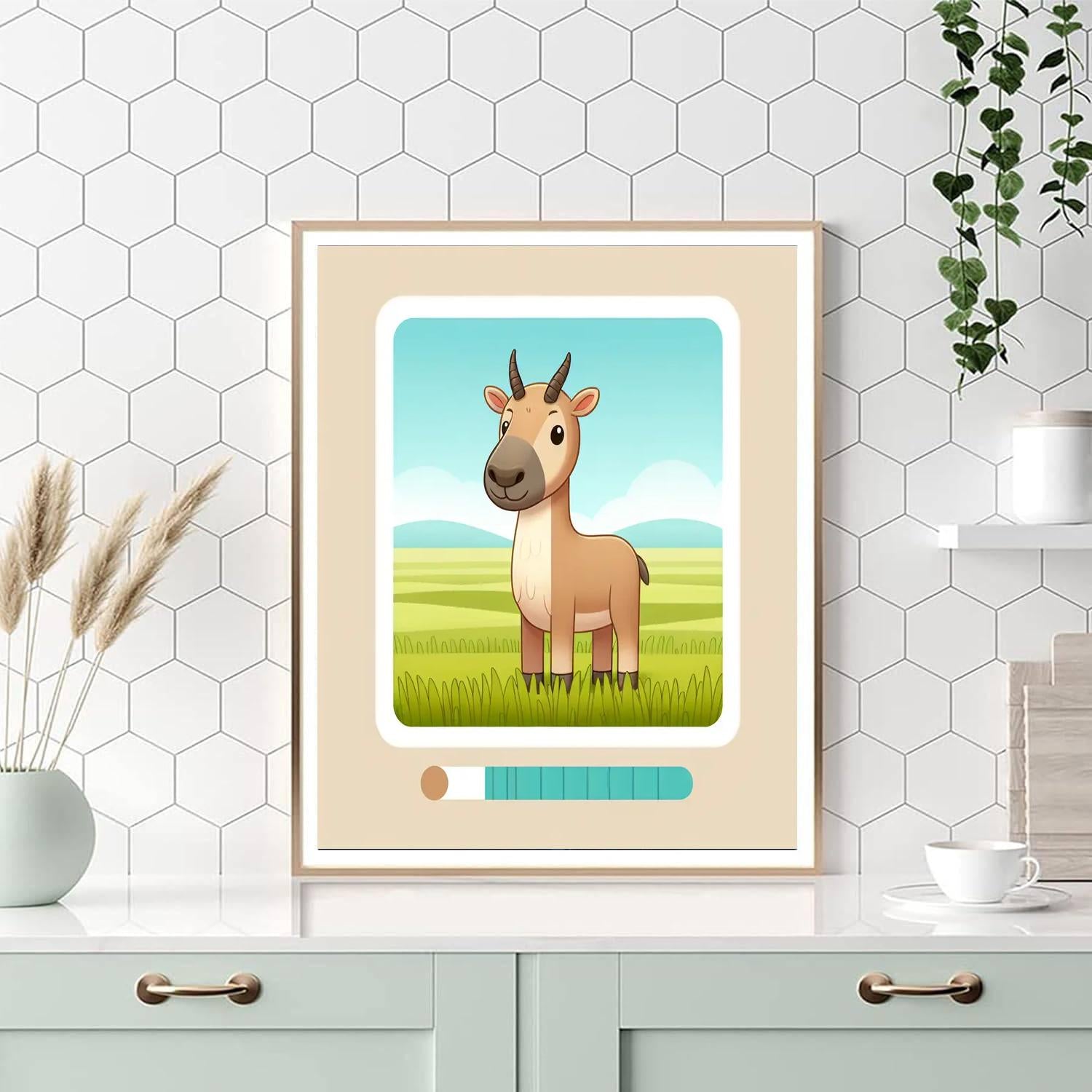 Silly Saiga Paint By Numbers Art