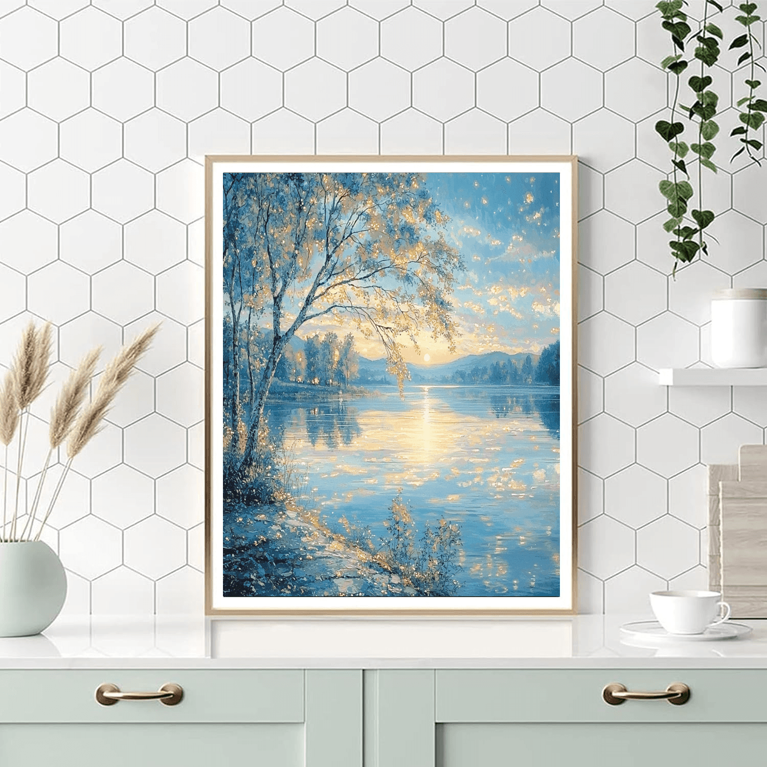 Thomas Kinkade Inspired Quiet Waters  Paint By Numbers