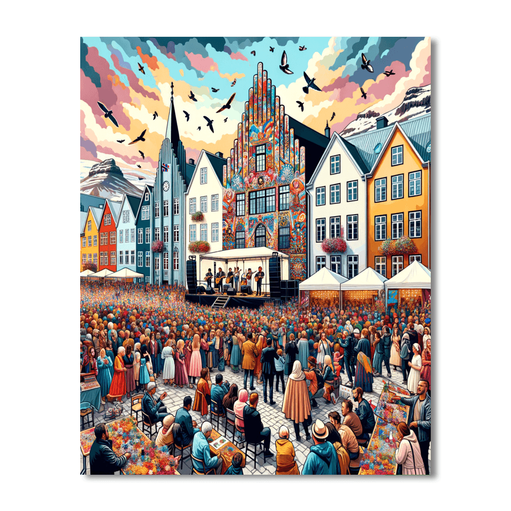 Festival Of The Arts - Reykjavik, Iceland Painting By Numbers Kit