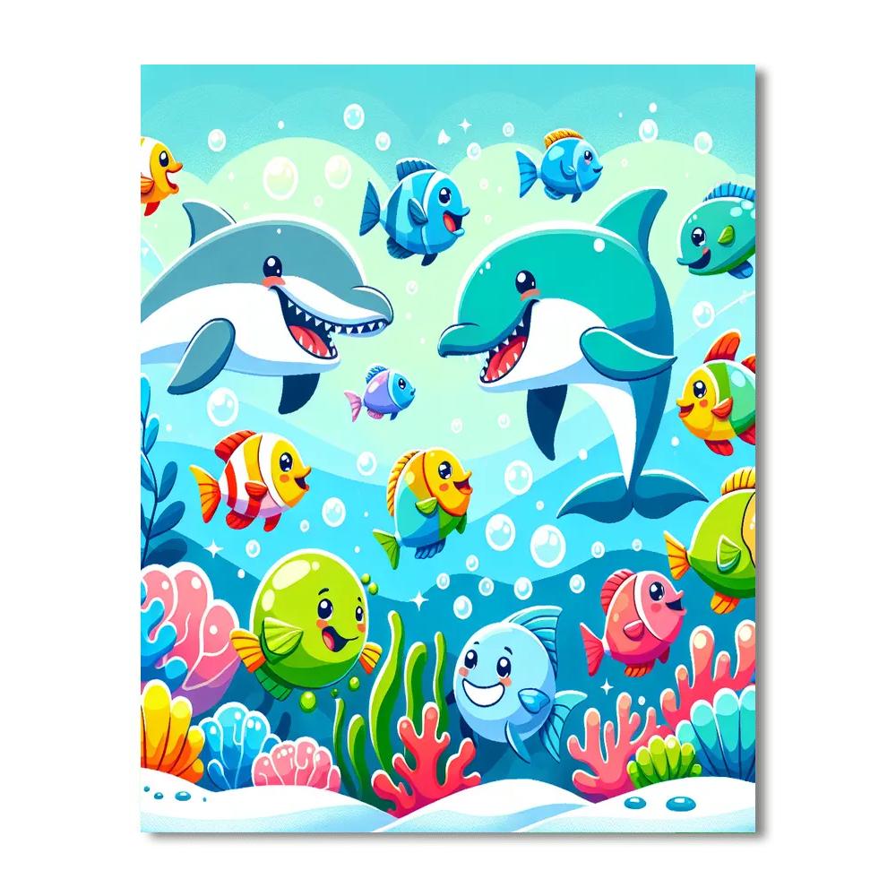 Cheery Ocean Friends Paint By Numbers