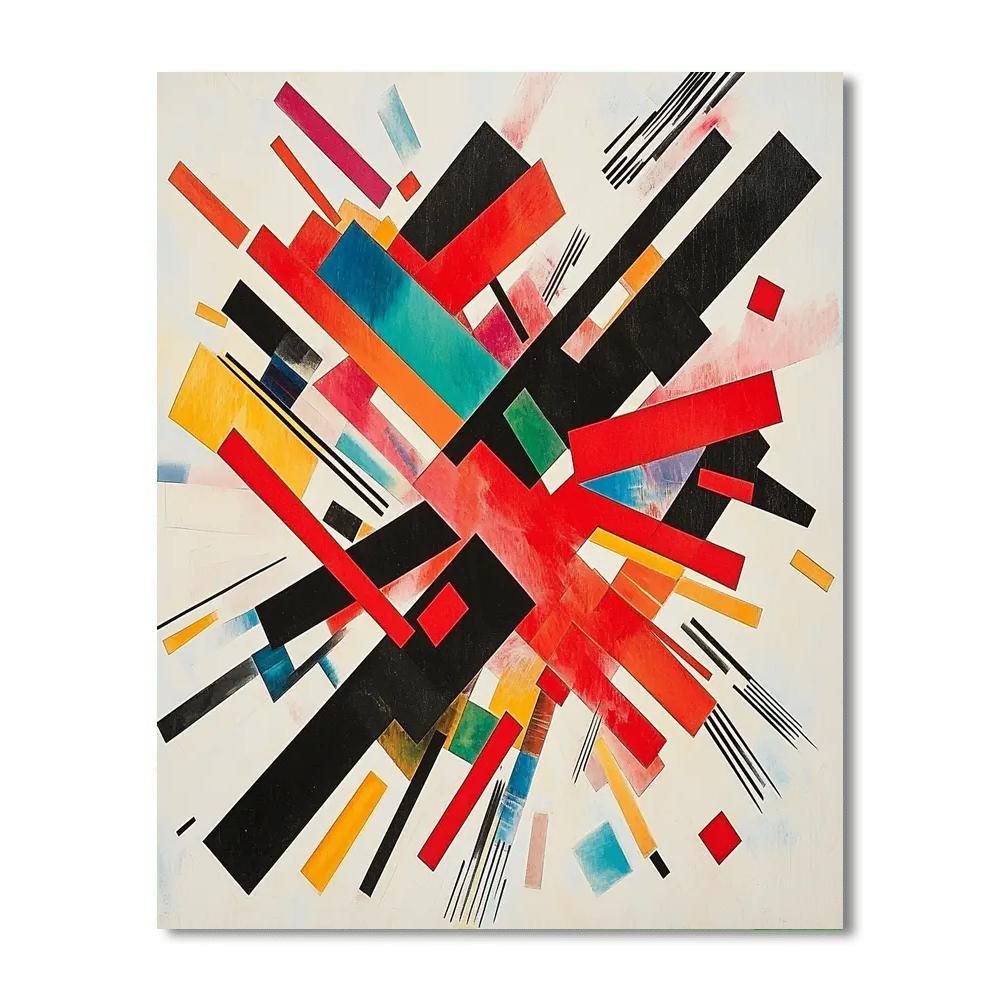 Kazimir Malevich Inspired Radial Dynamics  Paint By Numbers