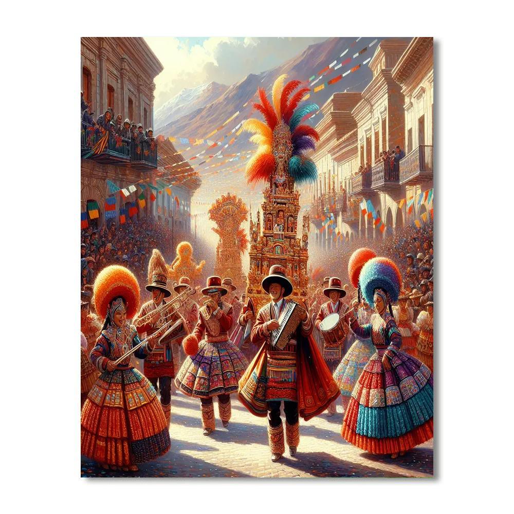 Fiesta De La Candelaria - Puno Number Painting