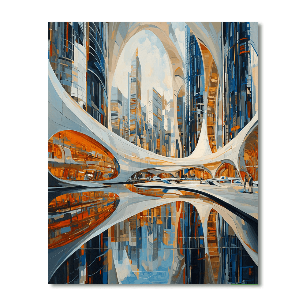 Zaha Hadid Inspired Utopian Visions  Paint By Numbers