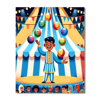 Circus Wonders Paint By Numbers Art