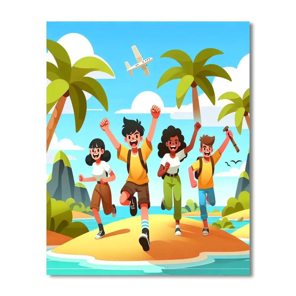 Wondrous Island Treasure Hunt Painting Number Kit