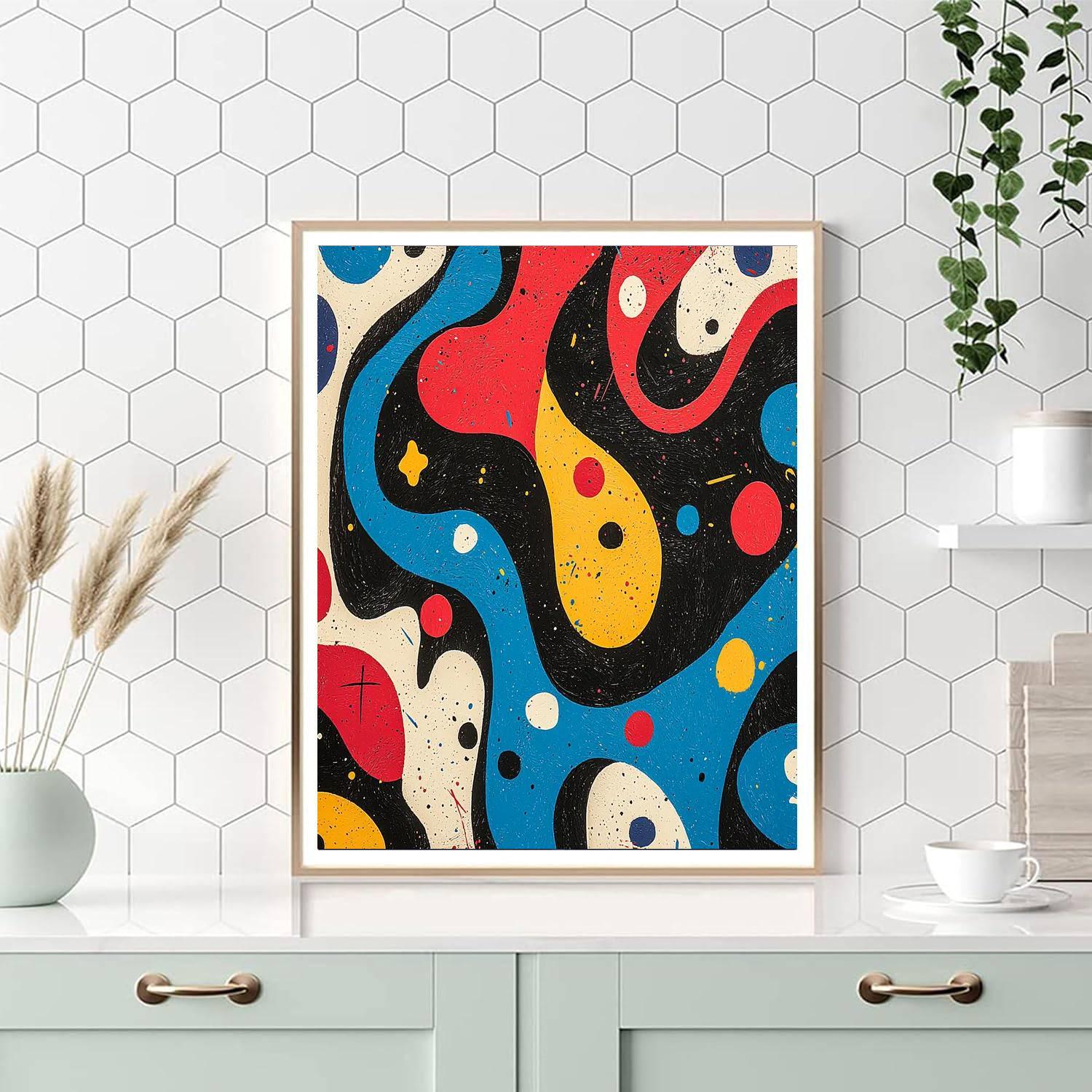 Joan Miró Inspired Joyful Flow Of Color  Numbered Painting Kits
