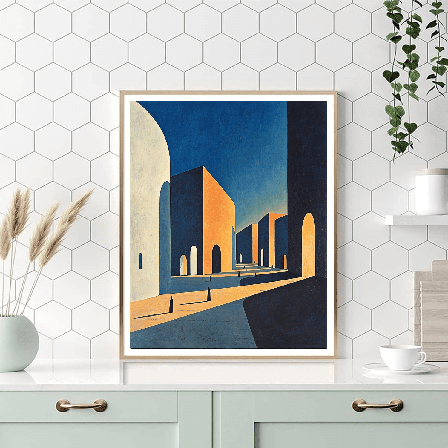 Giorgio de Chirico Inspired Silent City - DIY Painting By Numbers Kit