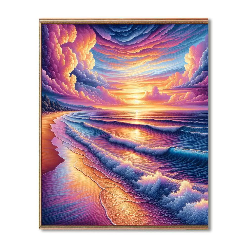 Dramatic Ocean Sunset - DIY Painting By Numbers Kit – Artistry Rack