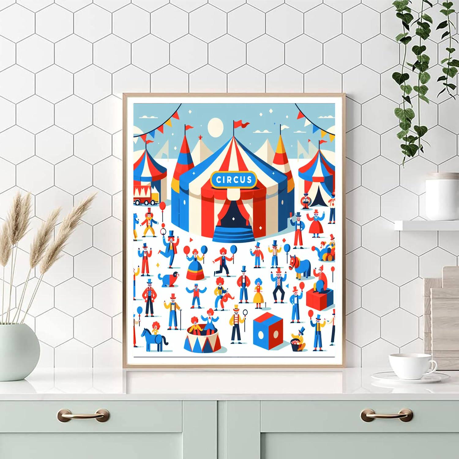 Circus Show Spectacle Painting By Numbers Kit