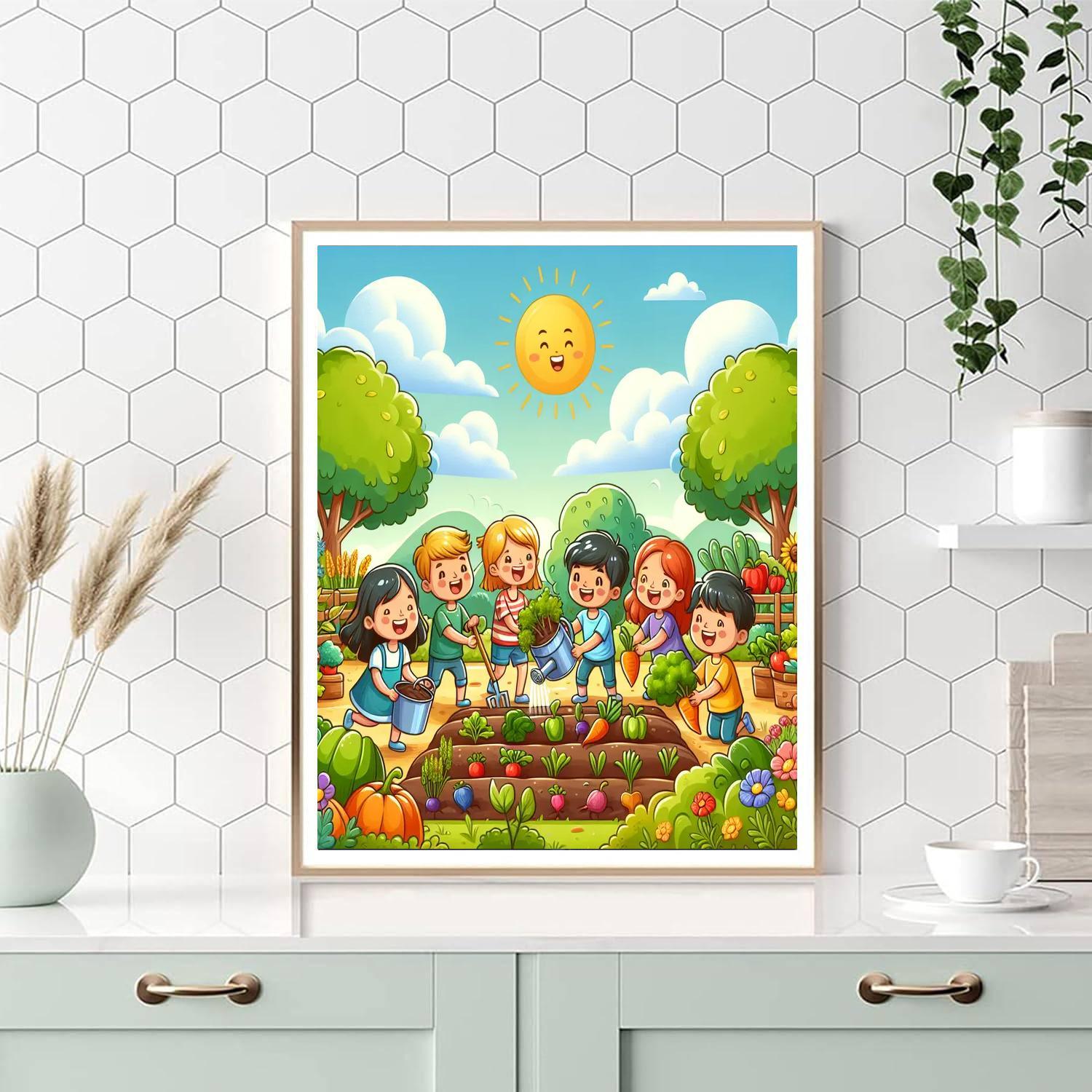 Vibrant Vegetable Garden Paint By Numbers