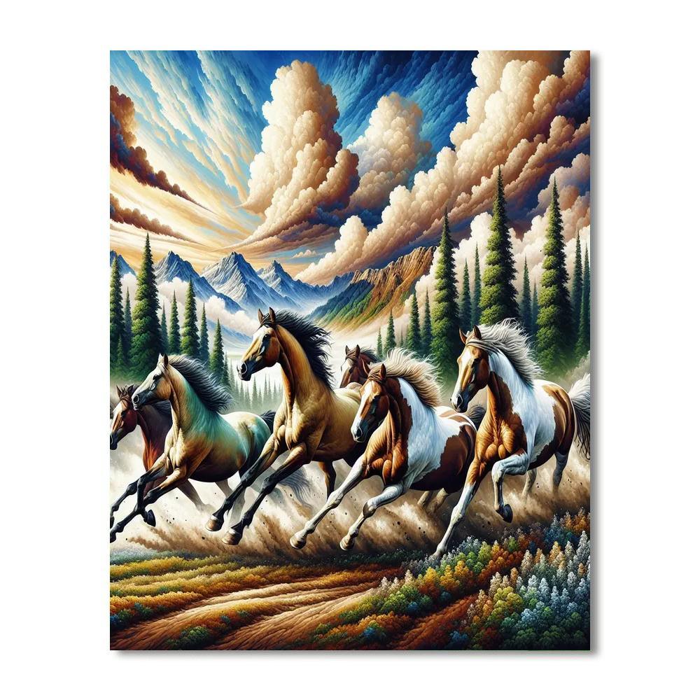Majestic Horse Harmony Paint By Numbers Art