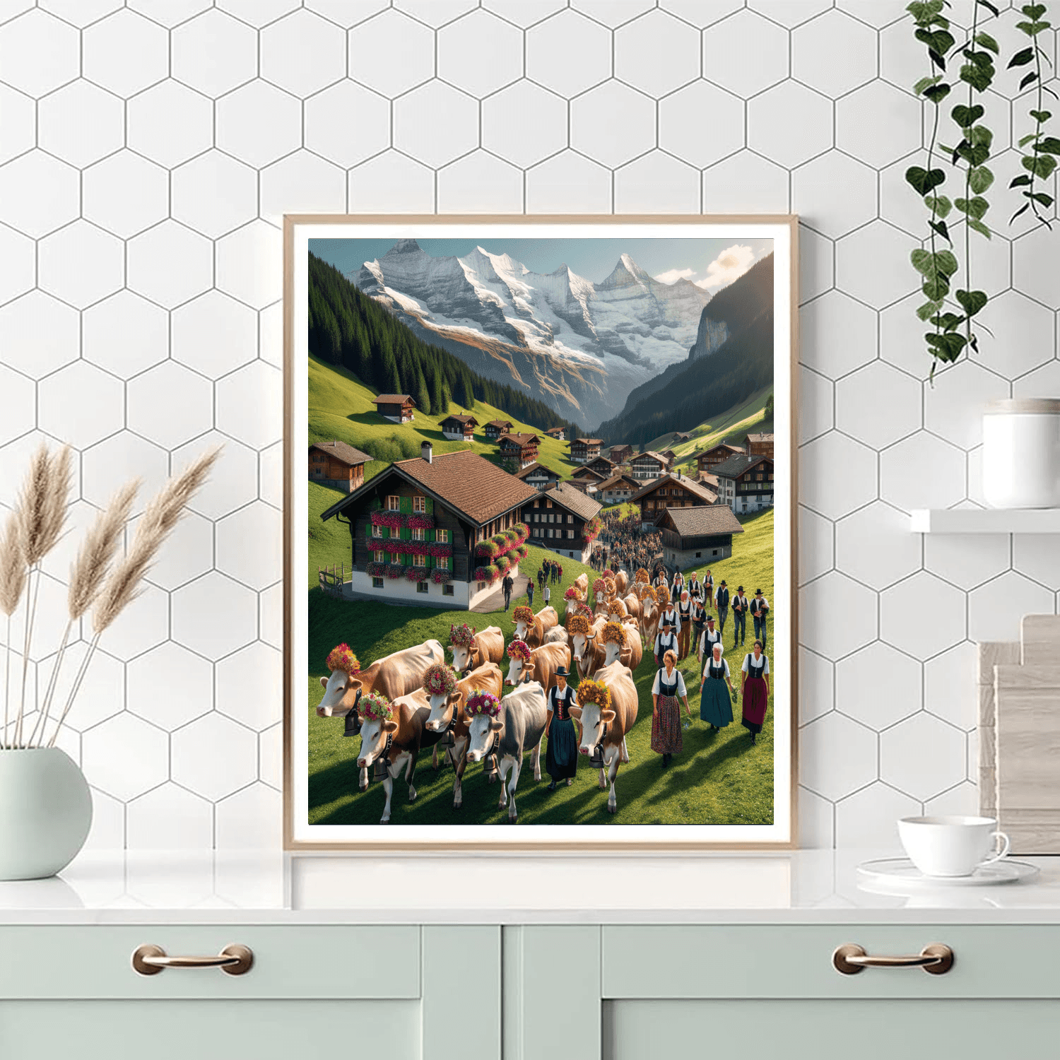 Alpabzug - Switzerland Painting By Numbers Kit