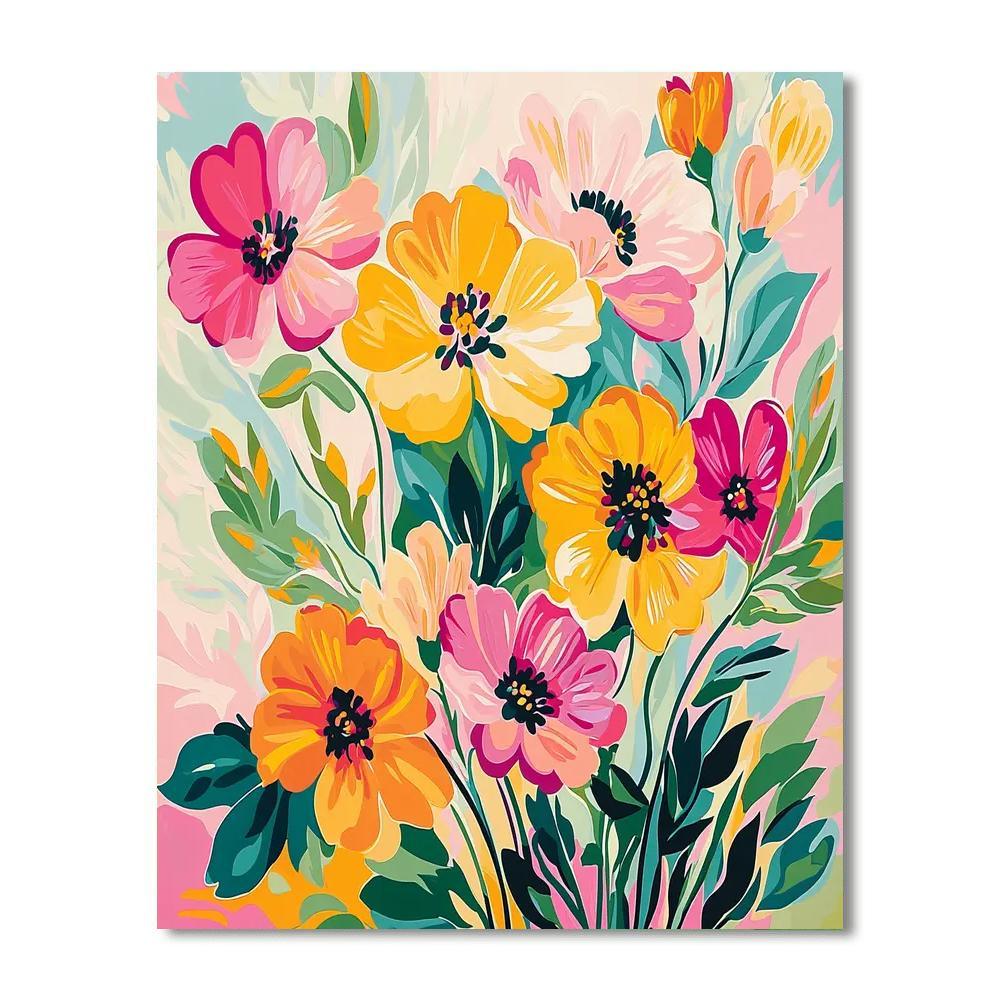 Henri Matisse Inspired Whimsical Floral Dance  Paint By Numbers