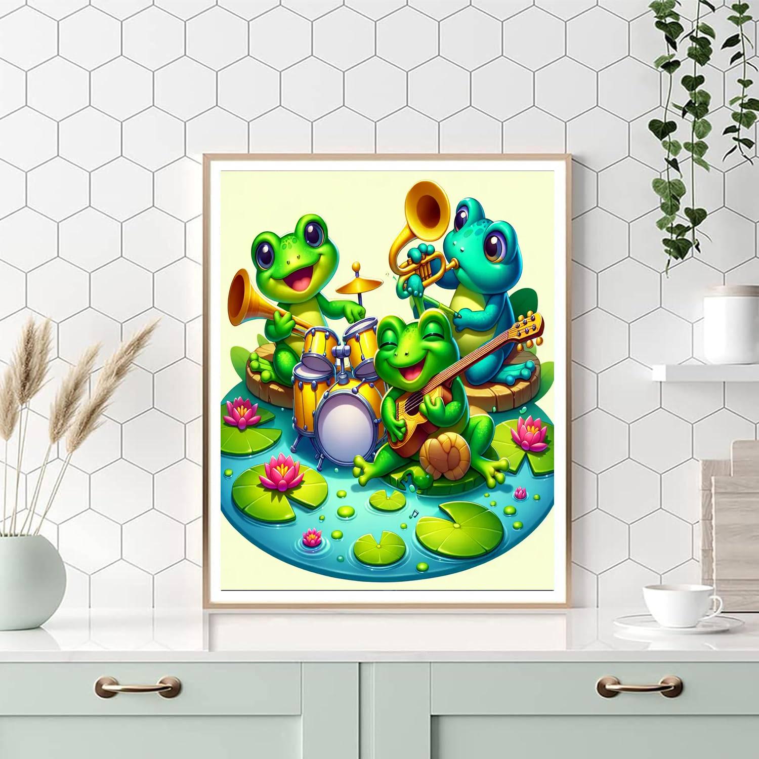 Funky Frog Jamboree Paint By Numbers