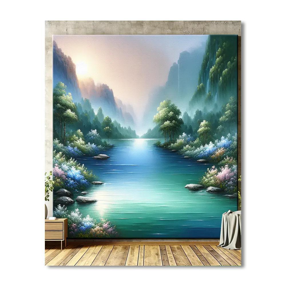 Calm River Retreat Paint By Number