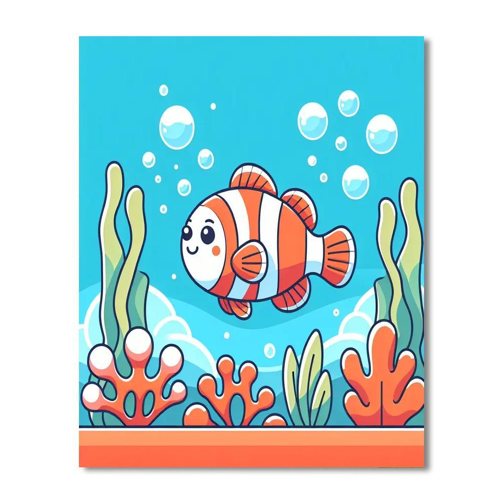 Curious Clownfish Painting Number Kit