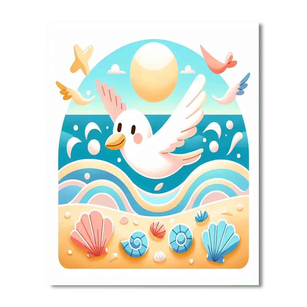 Sweet Seagull Numbered Painting Kits