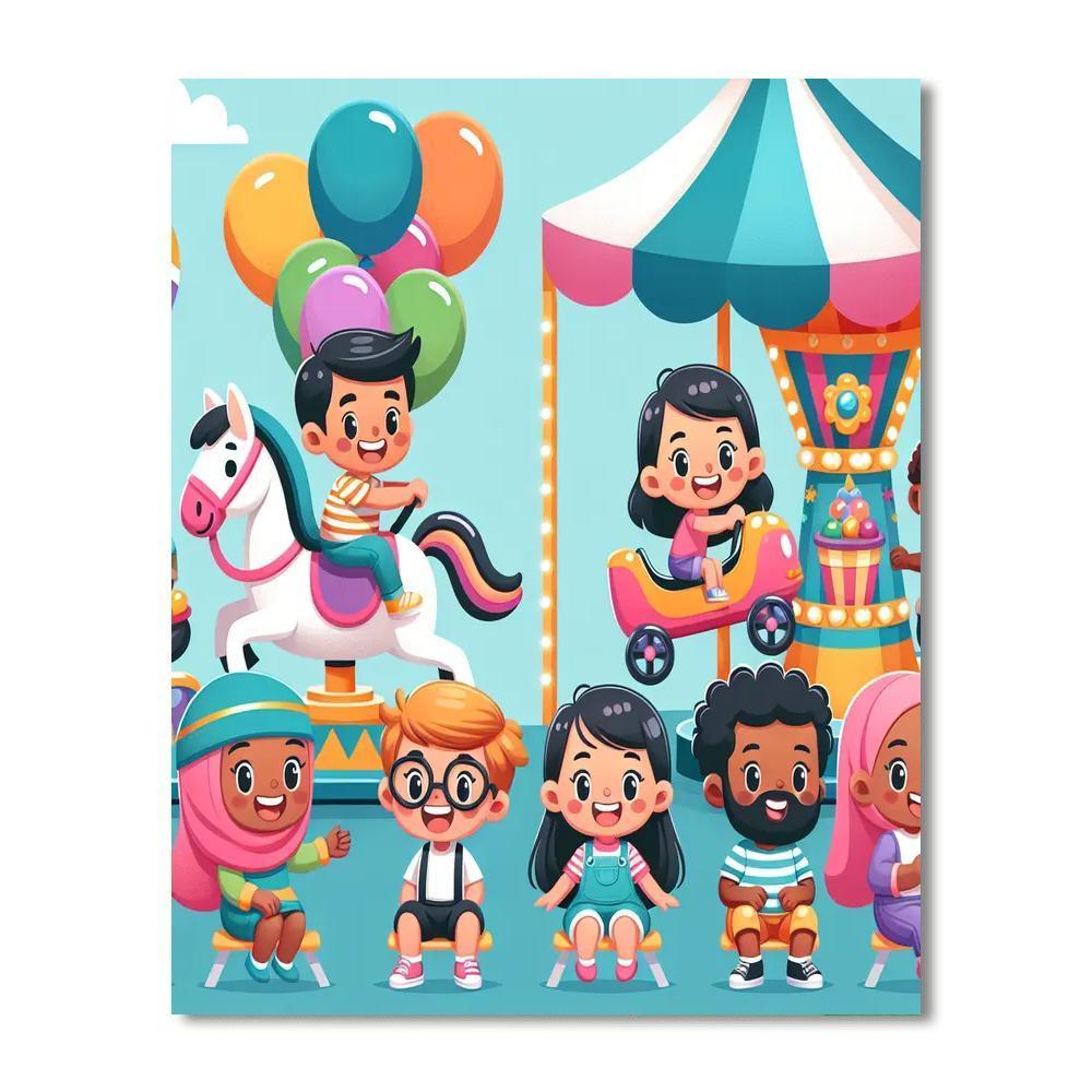 Exciting Carnival Celebration Numbered Painting Kits
