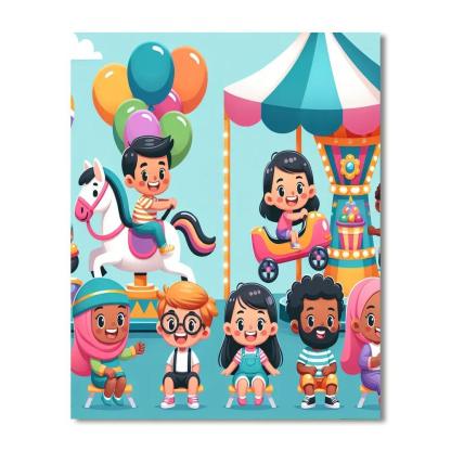 Exciting Carnival Celebration Numbered Painting Kits