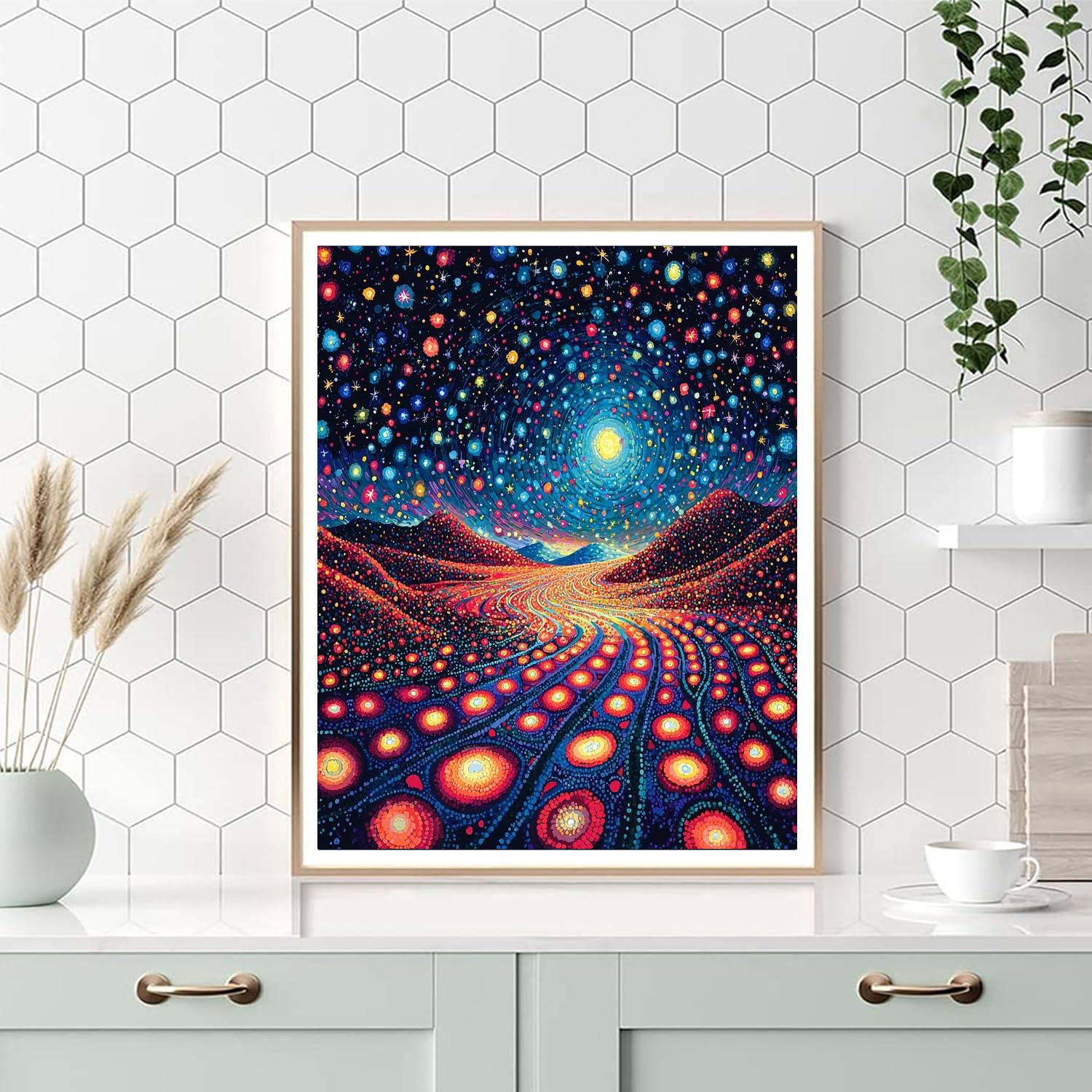 Yayoi Kusama Inspired Hypnotic Rhythm Of Space  Paint By Number