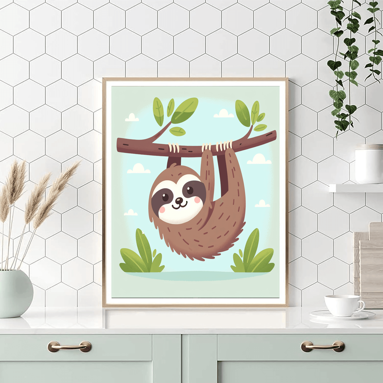 Sleepy Sloth Painting Number Kit