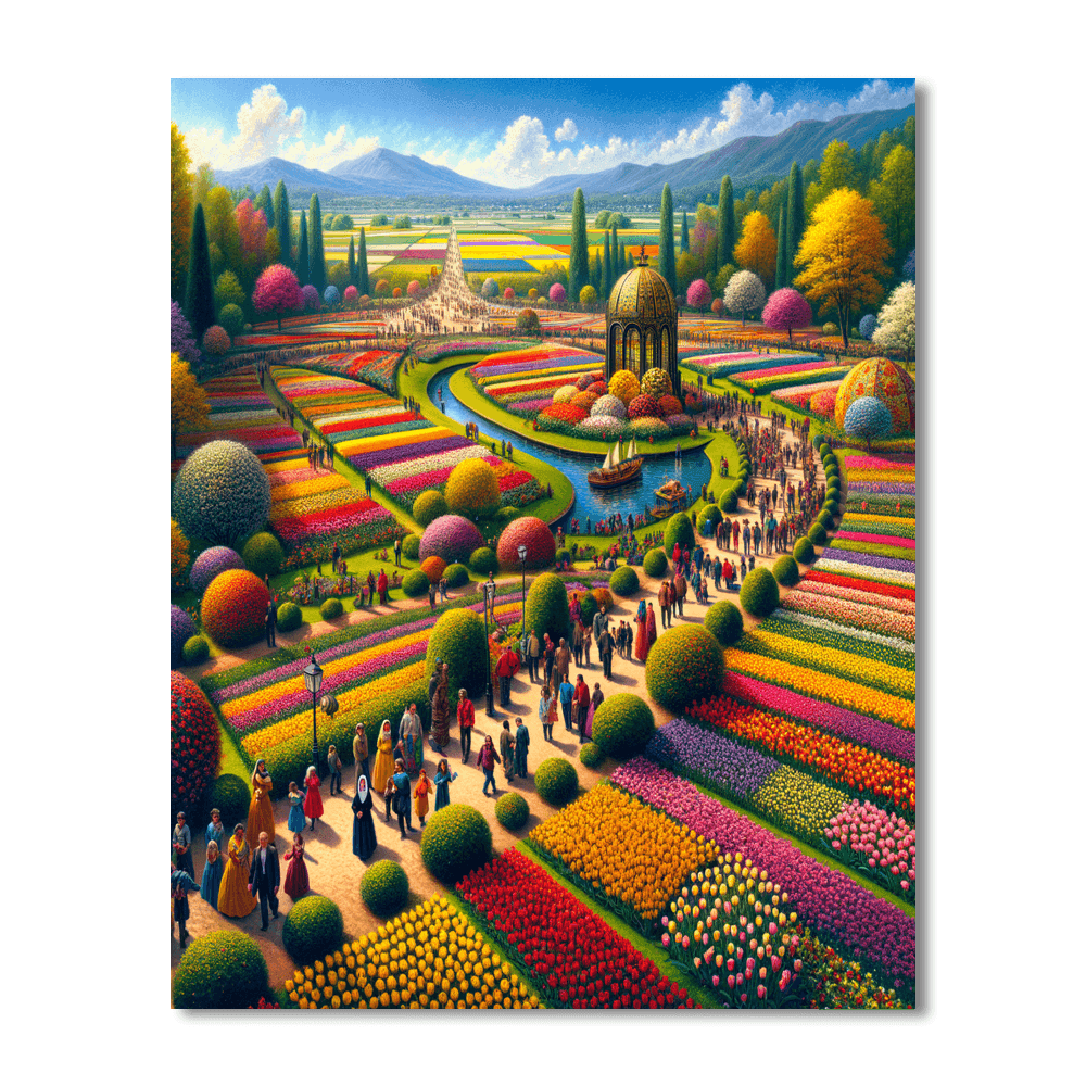 Tulip Festival - Keukenhof, Netherlands Painting By Numbers Kit