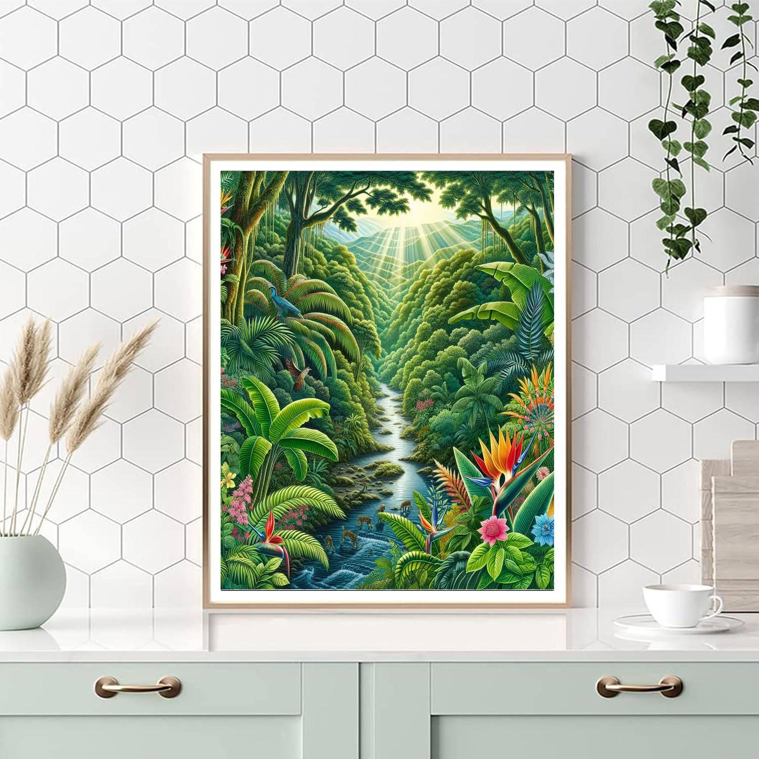 Botanical Jungle Retreat Painting By Numbers Kit