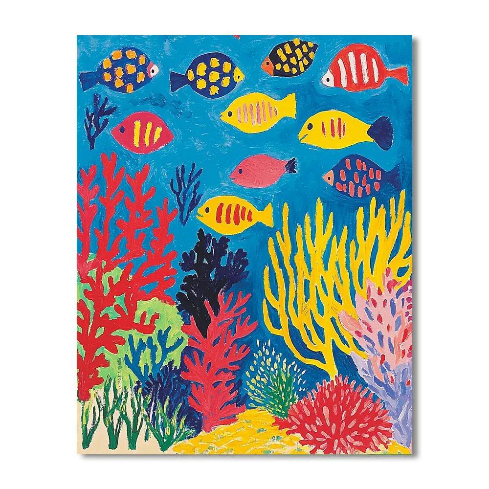 Henri Matisse Inspired Beneath The Ocean  Number Painting