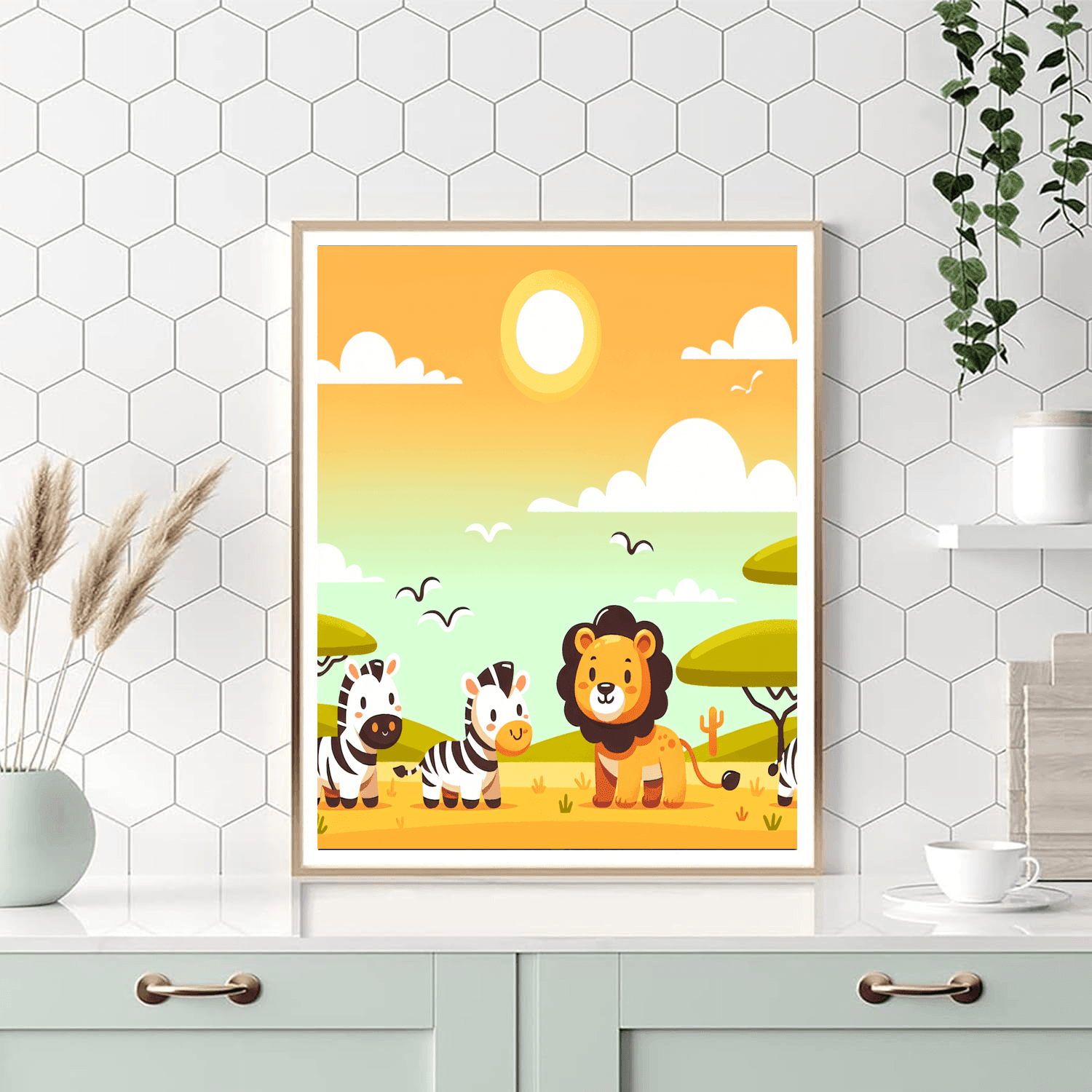 Sunny Savanna Adventure Number Painting
