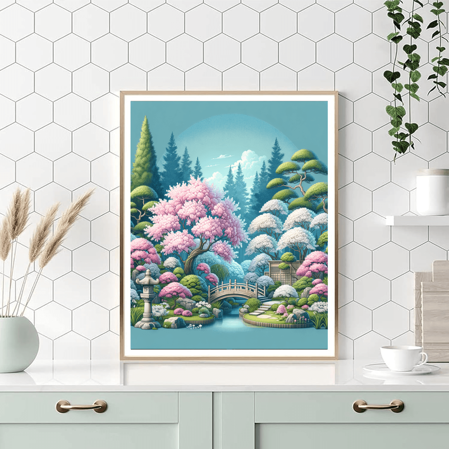 Cherry Blossom Season DIY Paint By Numbers