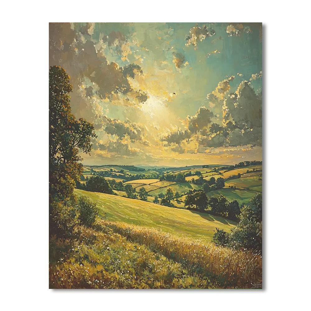 John Constable Inspired Sunlit Countryside Escape  Paint By Numbers