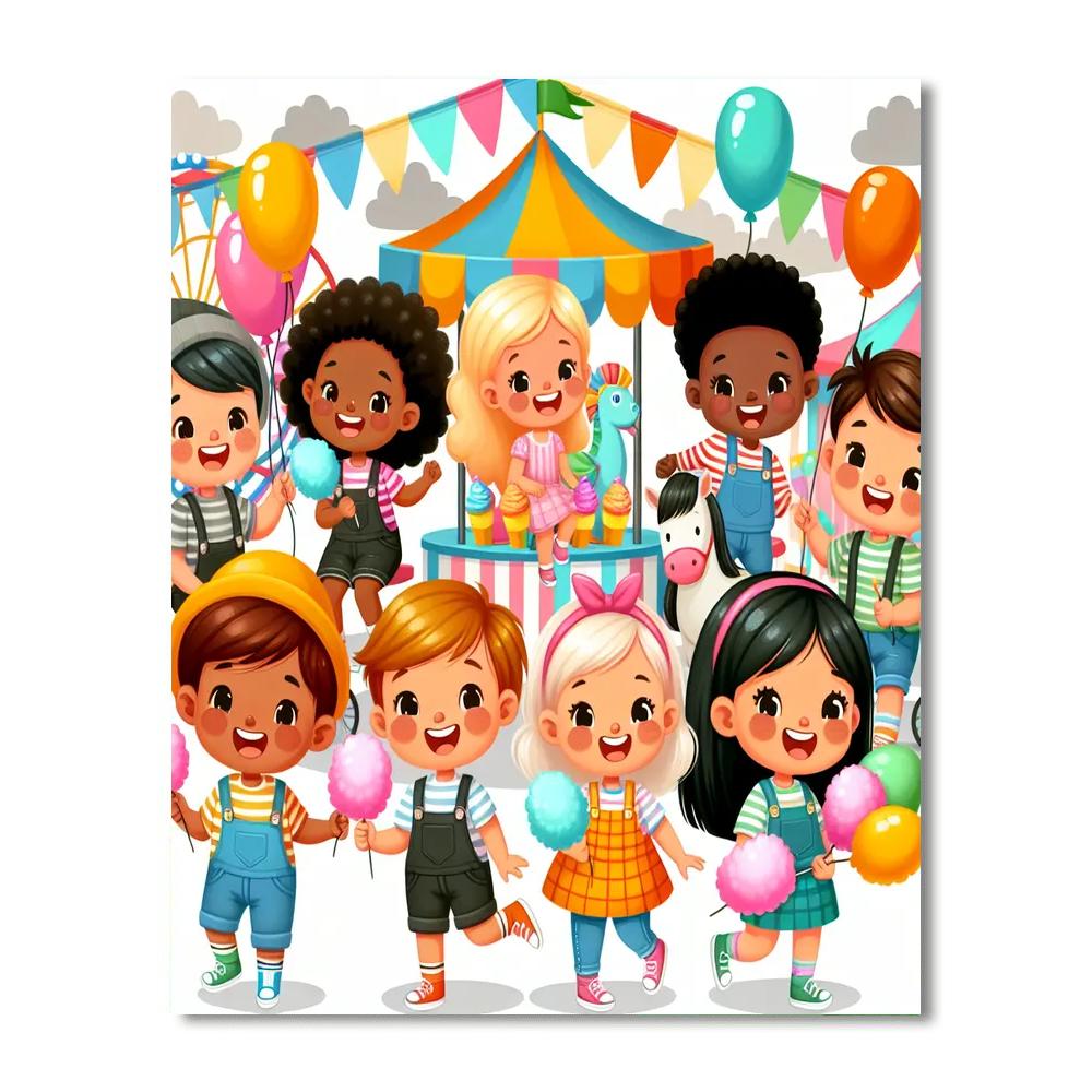 Fantastic Fun Fair Numbered Painting Kits