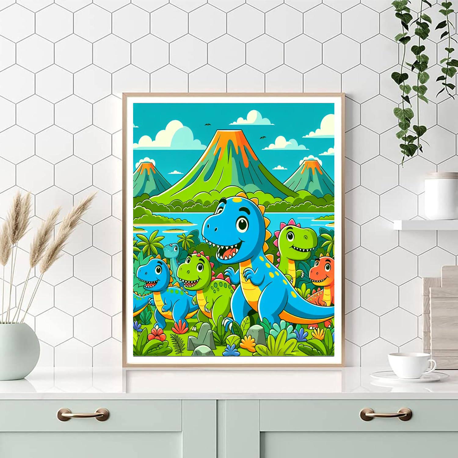 Dandy Dinosaurs Number Painting