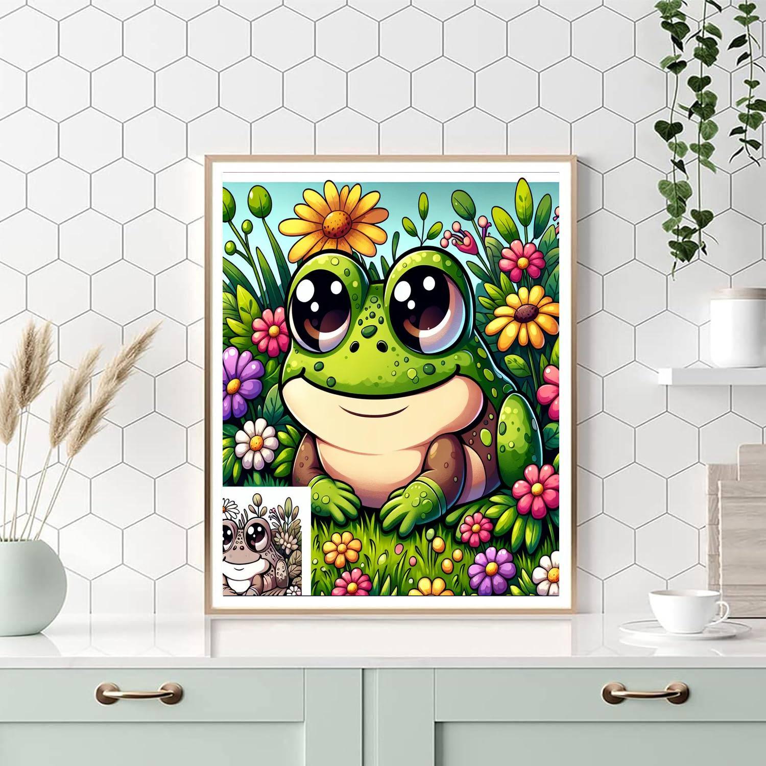 Charming Garden Toad Paint By Numbers Art