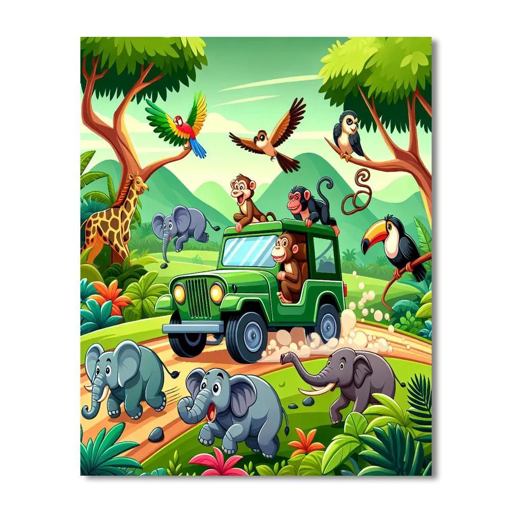 The Great Jungle Safari DIY Paint By Numbers