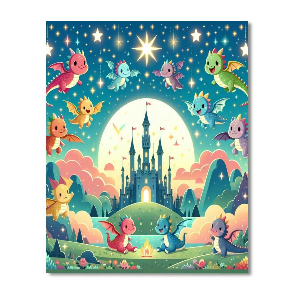 Magical Adventure With Dragons Paint By Numbers Kits