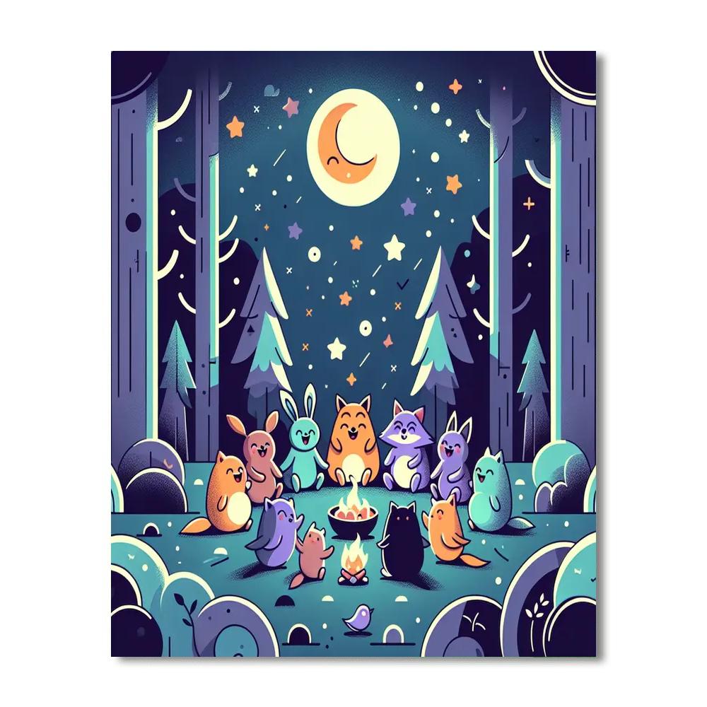 Magical Forest Feast Paint By Numbers Art