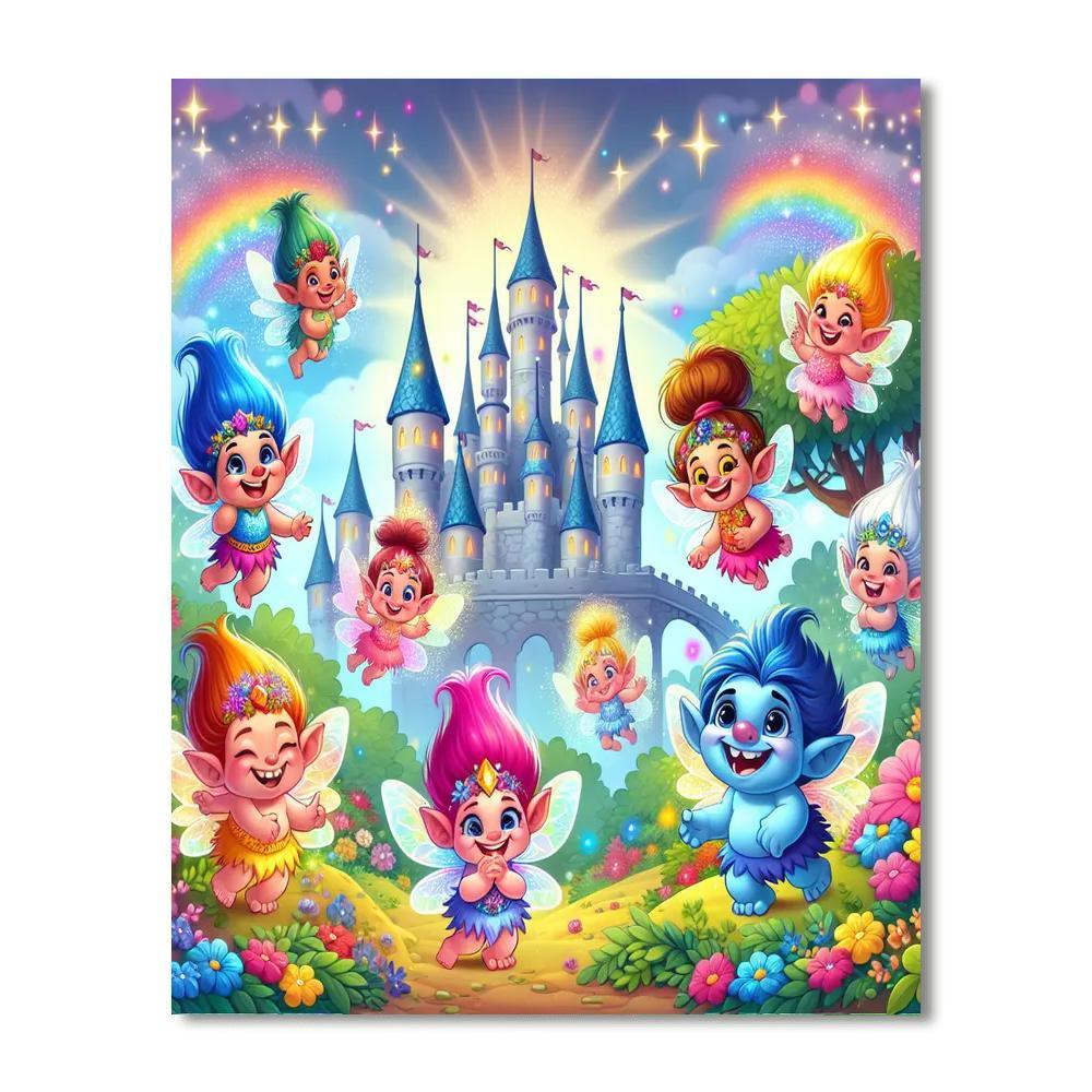 Funky Fairytale Creatures Paint By Numbers Art