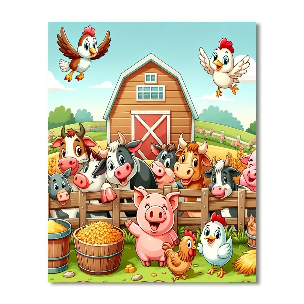 Giddy Farmyard Fun Paint By Color