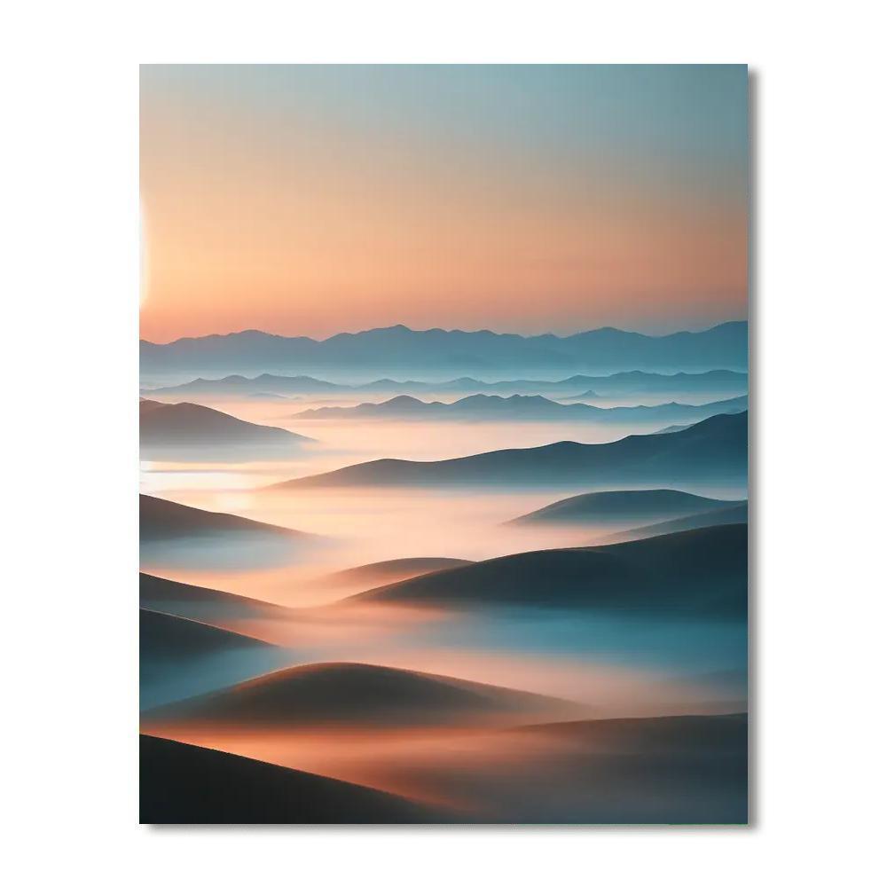 Misty Morning Sunrise DIY Paint By Numbers