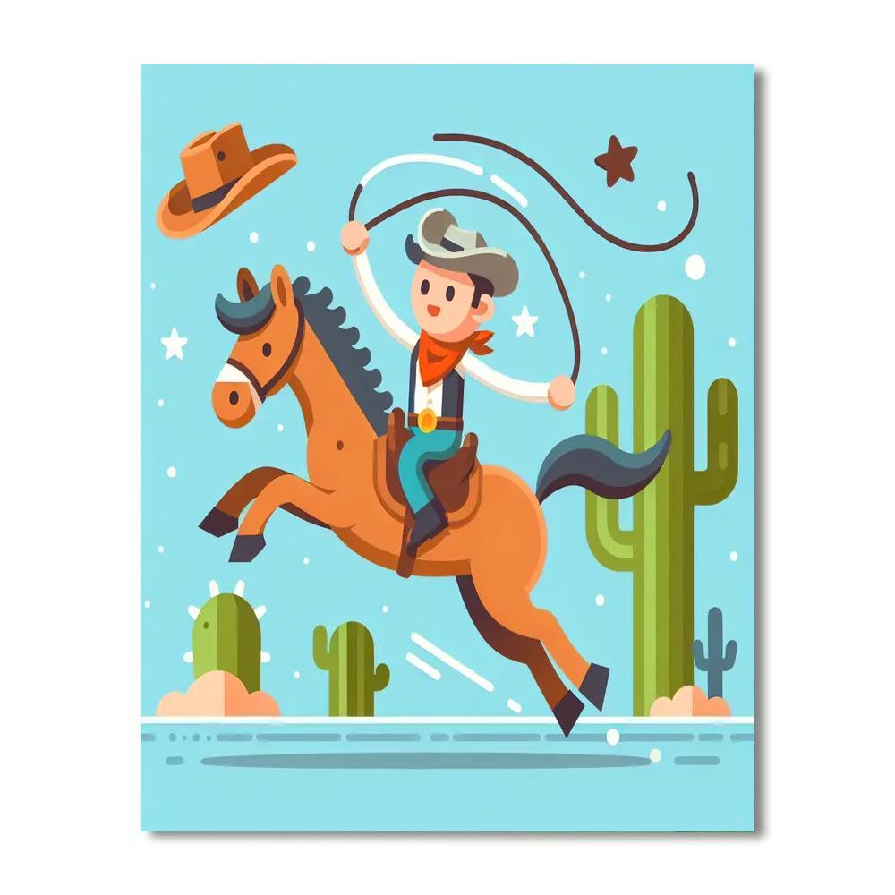 Wild West Rodeo Adventure Numbered Painting Kits