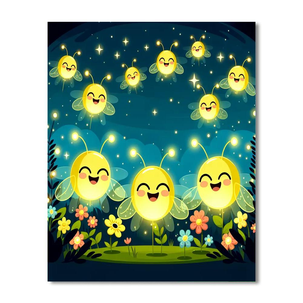 Sparkling Firefly Dance Numbered Painting Kits