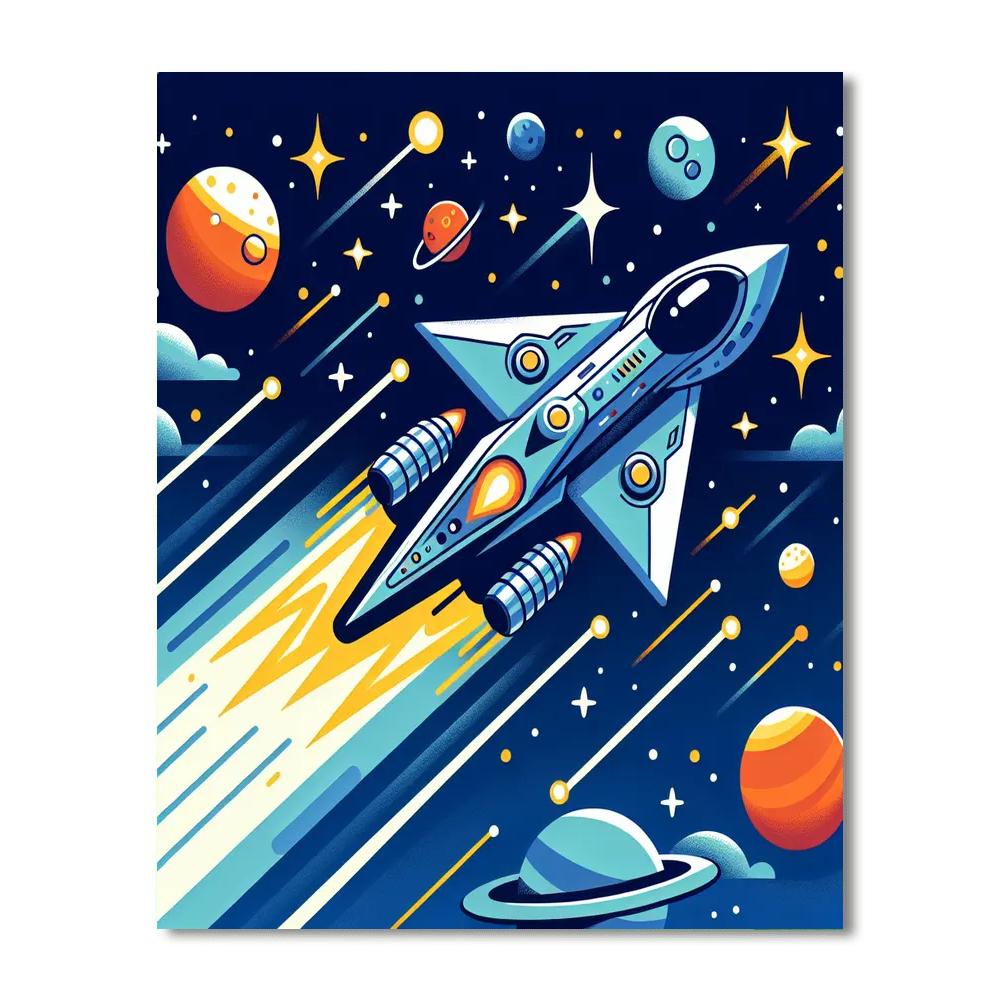 Galactic Explorer Voyage Painting Number Kit