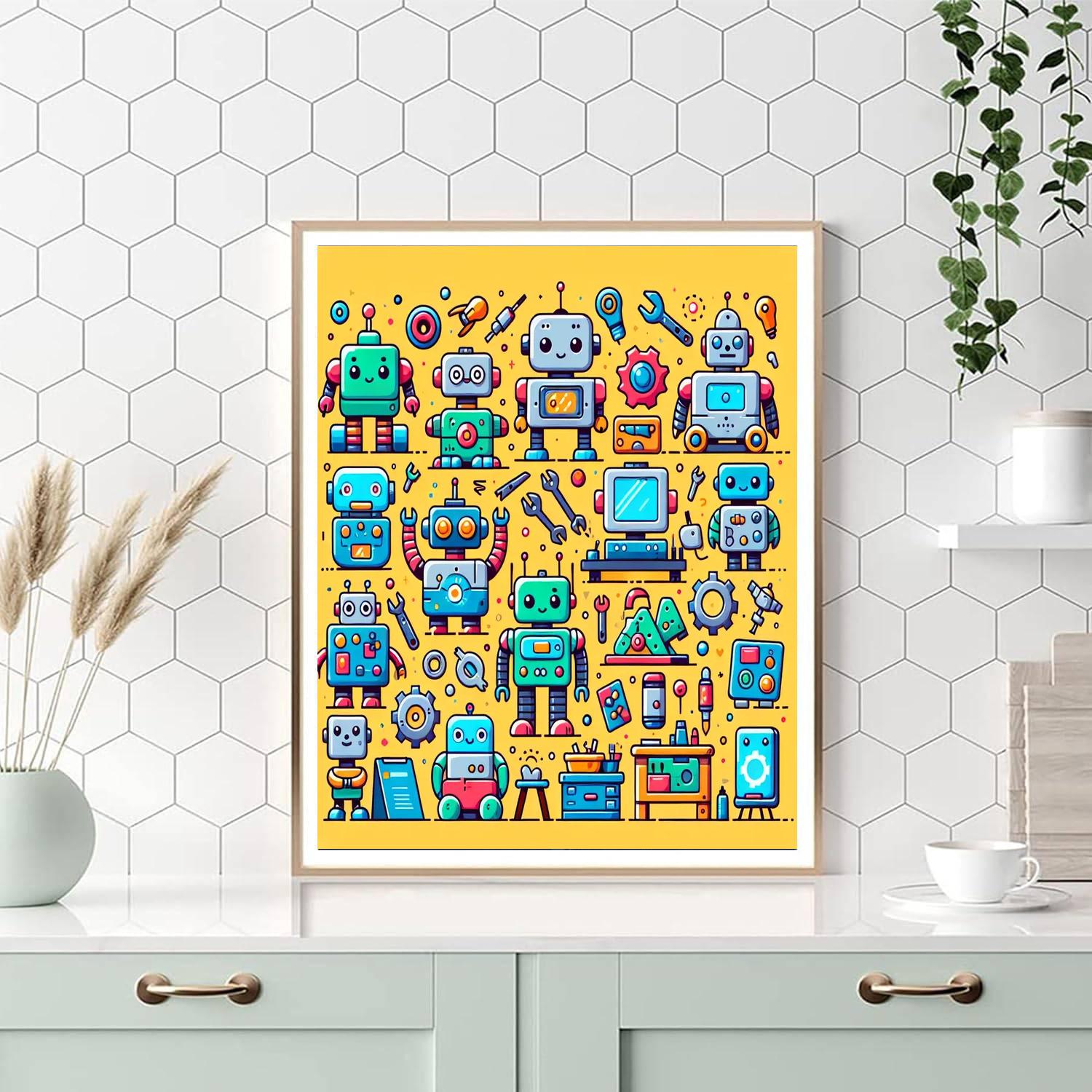 Robot Engineering Workshop Paint By Number