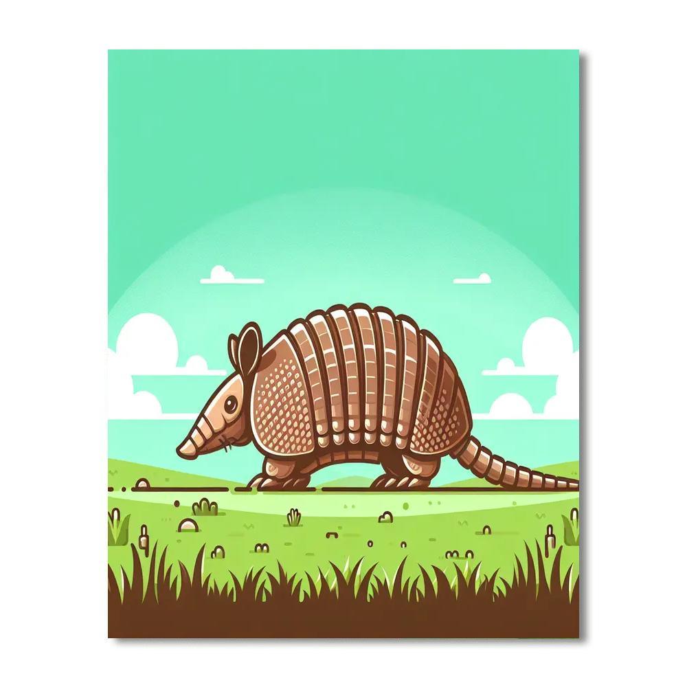 Adventurous Antics Of The Armadillo Number Painting