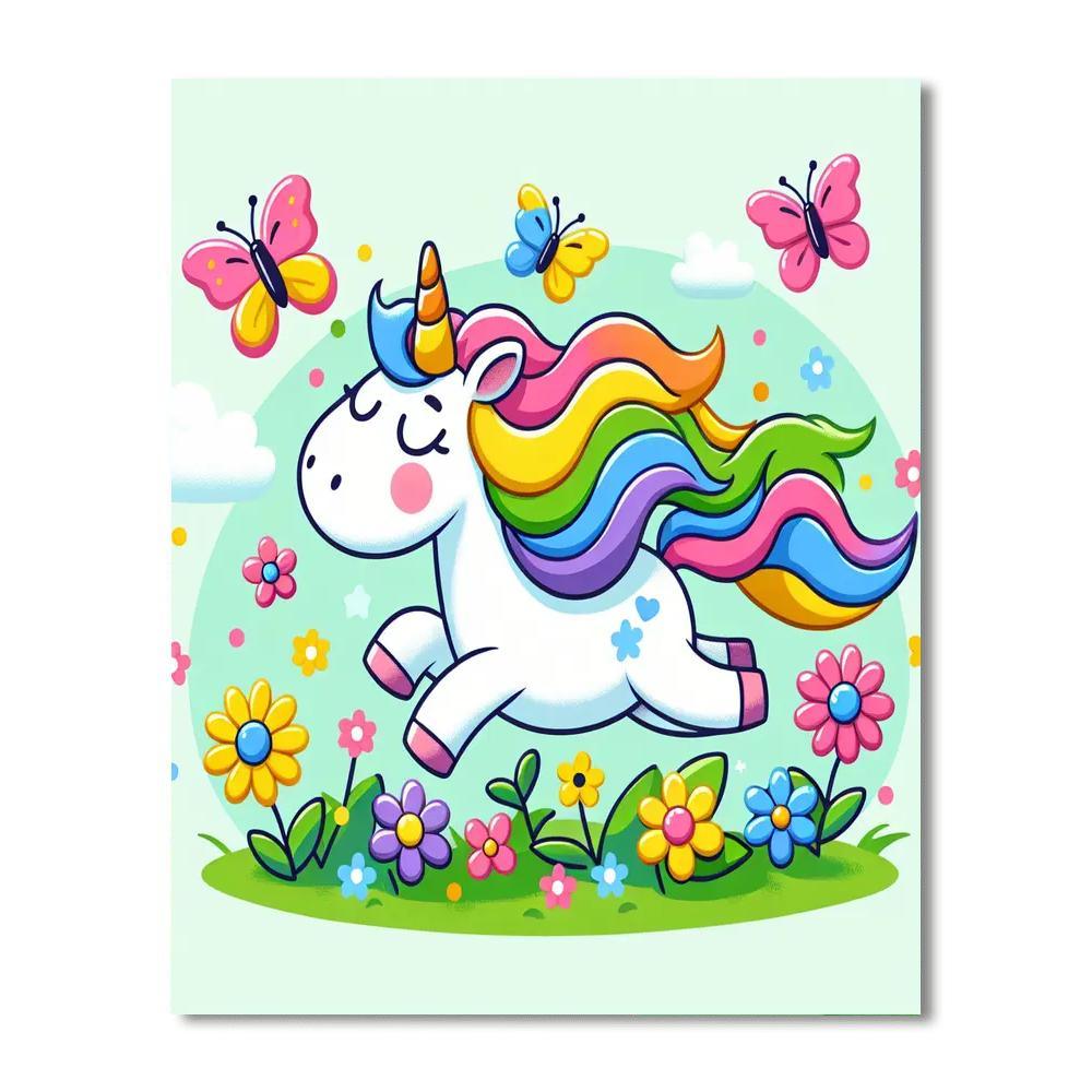 Dreamy Unicorn Garden Painting By Numbers Kit